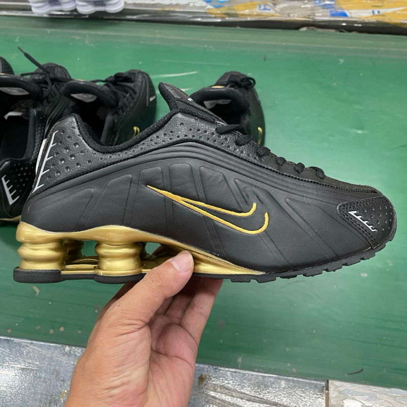 纯原Shox R4气柱弹簧蓝黑银子弹百搭防滑缓震透气休闲运动跑步鞋|undefined