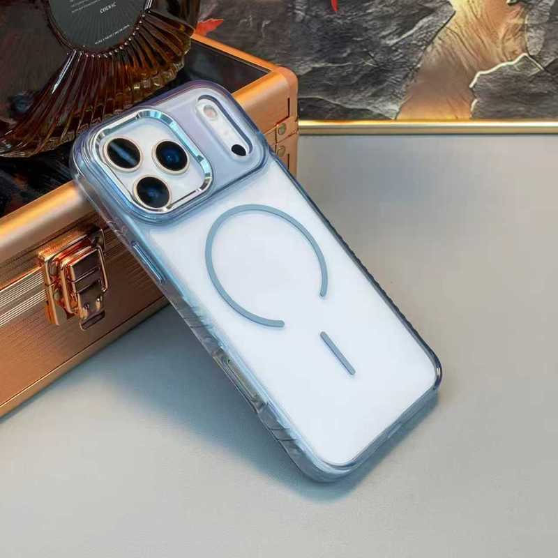 晶透适用iPhone17promax手机壳磁吸Magsafe苹果16防滑边全包保护|undefined