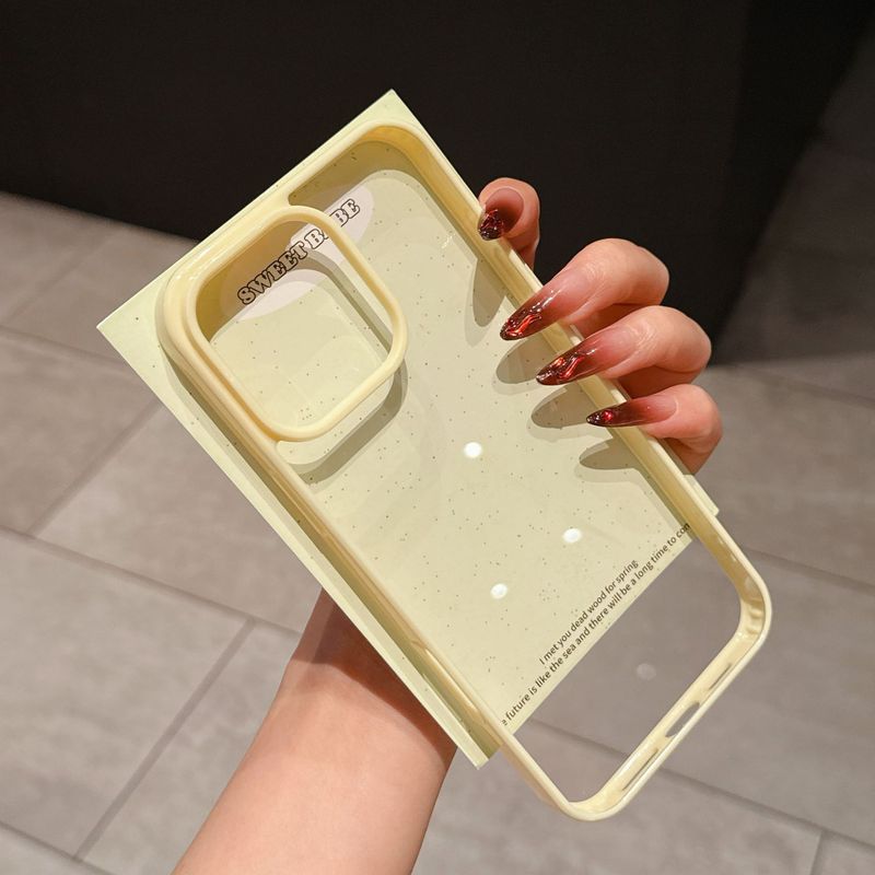 Apple 17/16 素材シェル クリーム接着剤携帯電話ケース キャンディーカラー 15/14p ドーパミンカラーシェル落下防止女性に適しています|undefined