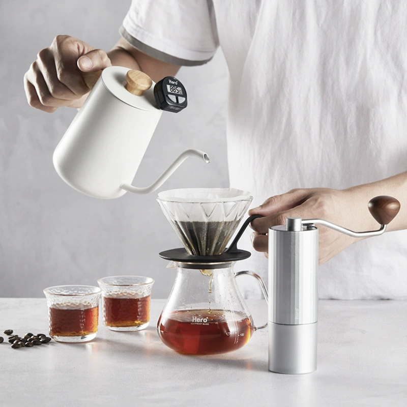 HERO professional version of hand -coffee pot gift box home cooking drip filter coffee pot grind bean machine hand flush pot set
