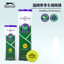 新款Slazenger/史莱辛格网球3粒装4粒装高弹回弹单人训练铁罐桶装