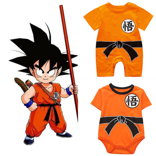 Foreign Trade Baby All-in-One Suit Monkey King Style Summer Baby Pure Cotton T-shirt Nappy Suit Children's Wear Crawling Suit