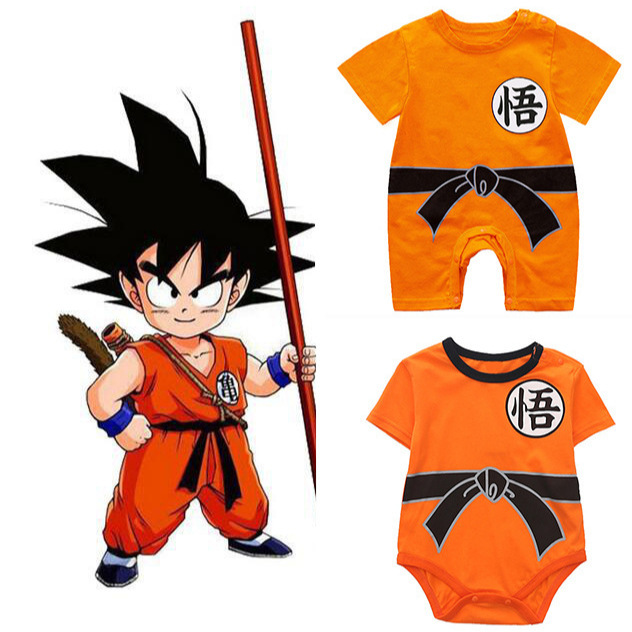 Foreign Trade Baby One-Piece Clothes Sun Wukong Style Summer Baby Pure Cotton Robe Short-Sleeved Fart Clothes Children's Clothing Crawling Clothes