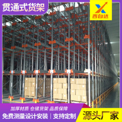 源头厂直销重型贯通式货架多层加厚高位款托盘横梁式工业钢架