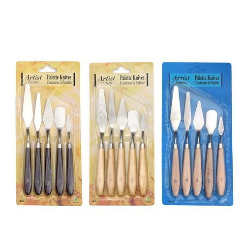 Cross-border art small triangle stainless steel wooden multi-functional suction card color shovel student painting pigment oil painting scraper