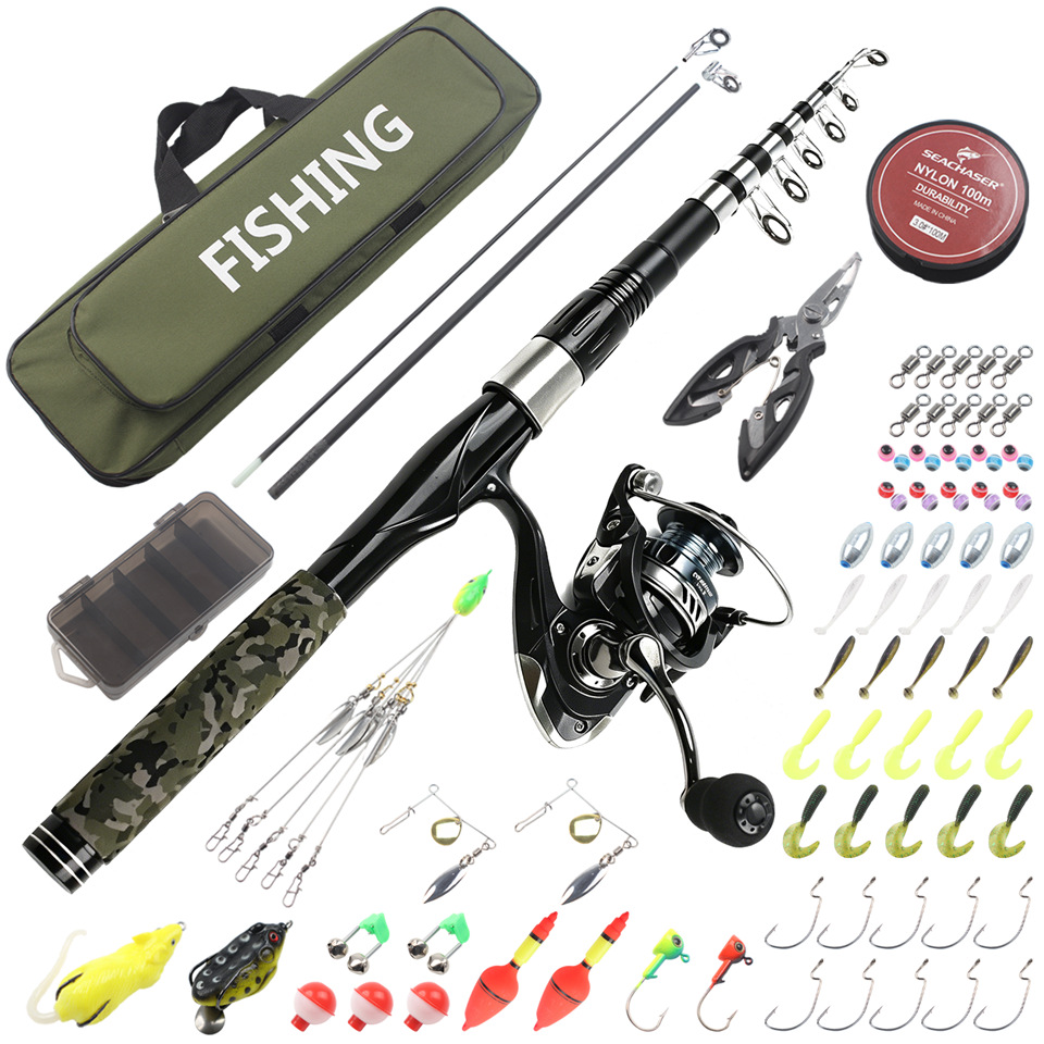2.1m Portable fishing kit, one-stop shopping, cross-border dropshipping fishing gear, fishing gear set suitable for beginners