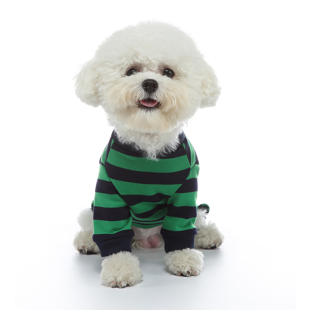 Daily Occasion Polyester Material Stripe, Foot Pattern 1 Piece Spring&Summer British Style Polyester Stripe Foot Pet Clothing