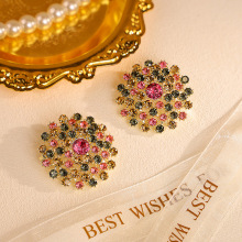 彩蒲公英胸针高级感小众高端高档别针精致复古胸花衣饰配饰批货女