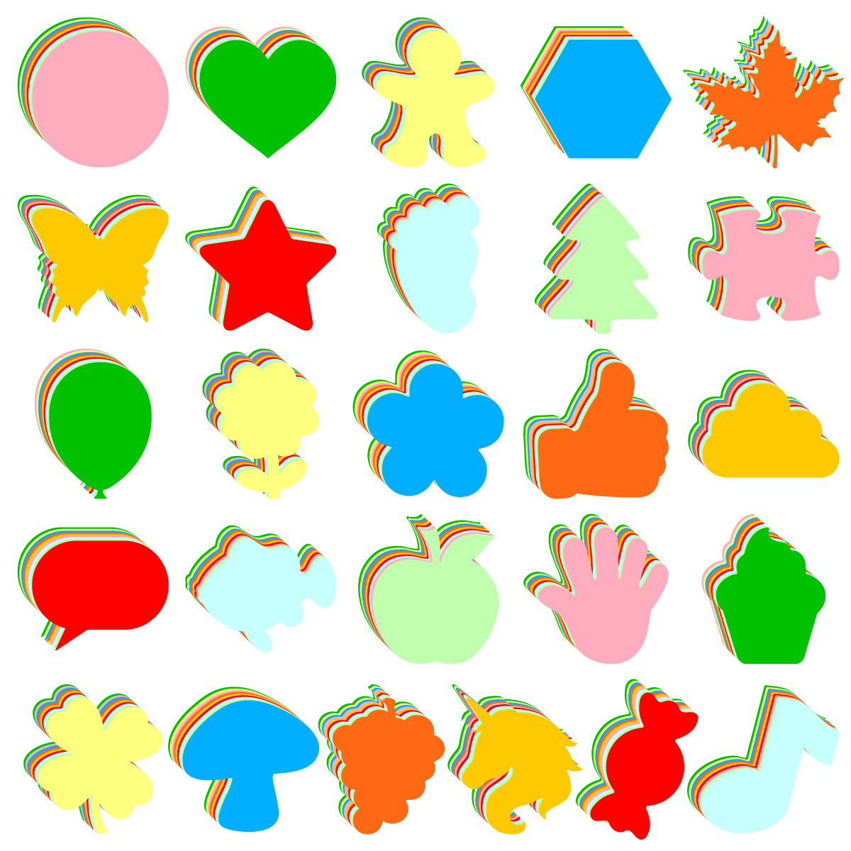 26款彩纸剪纸-综合主图_画板 1