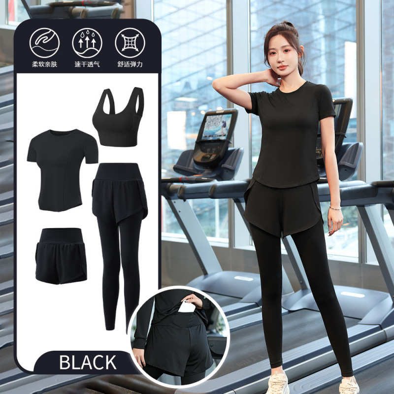 Juego de carrera para mujeres primavera y otoño principiantes de verano yoga deportivo rápido ropa seca trajes transpirables comercio exterior al por mayor