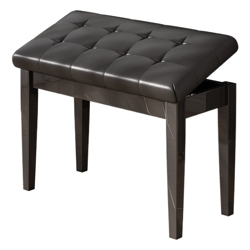 Fábrica al por mayor taburete de piano doble pierna recta caja de libros de madera maciza taburete de piano de madera maciza taburete de superficie blanda transfronteriza preferido