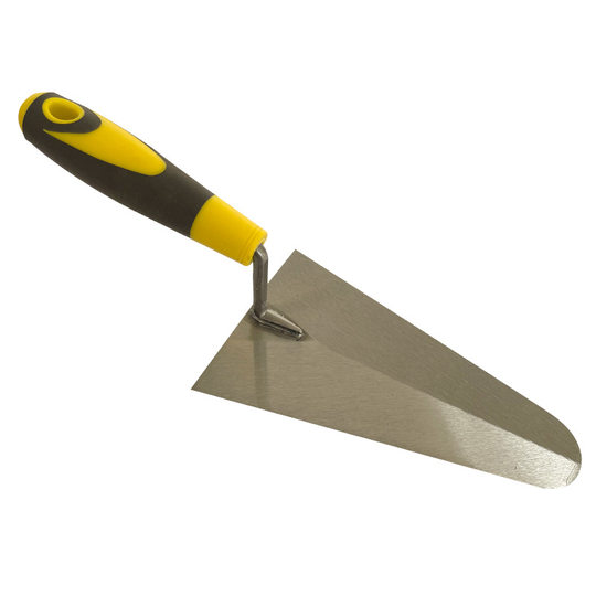 Factory wholesale export carbon steel plaster round head bricklayer knife bricklayer tool oval trowel round head bricklayer