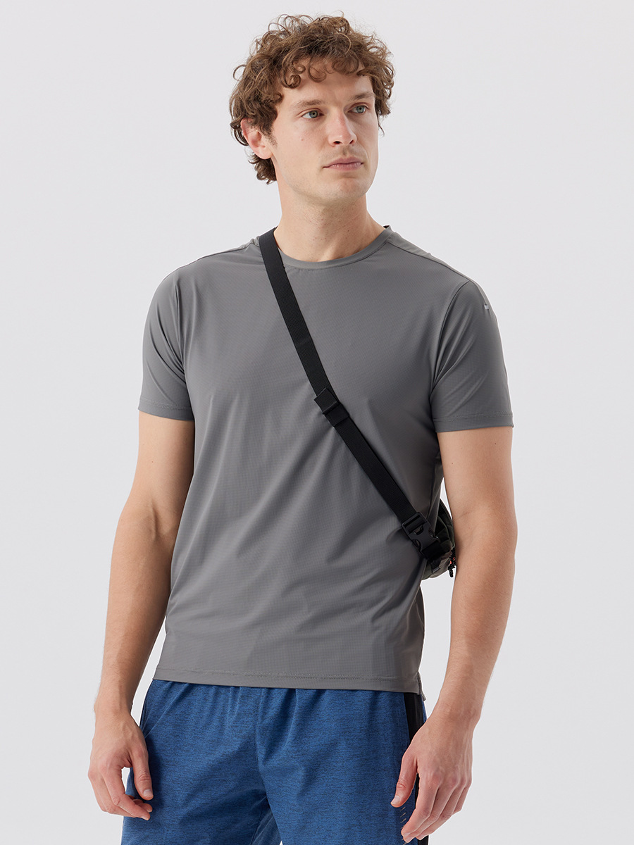 Lulu hombre deportivo de mangas cortas sueltas secado rápido chaqueta casual entrenamiento para correr ropa de entrenamiento de fitness ropa de tenis camiseta de cuello redondo