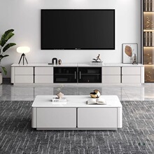 电视柜茶几组合套装实木落地电视机柜落地式岩板新款小户型感其他