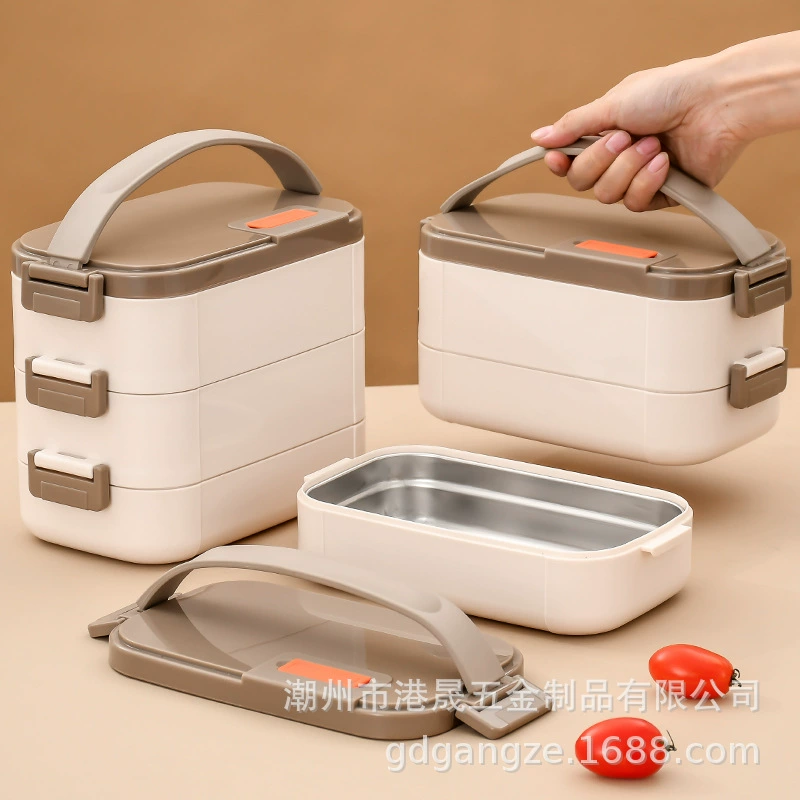 Новый ланч-бокс Hangzawa многослойный, сохраненный свежий пельмени, коробка 304 из нержавеющей стали, коробка бенто, микроволновая печь, подогрев