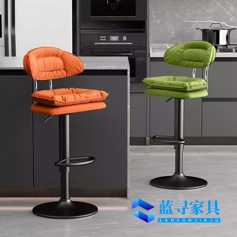 Bar Chair Modern Simple Rotating High Stool Bar Chair Cashier Front Desk Lift Back Chair Bar High Stool