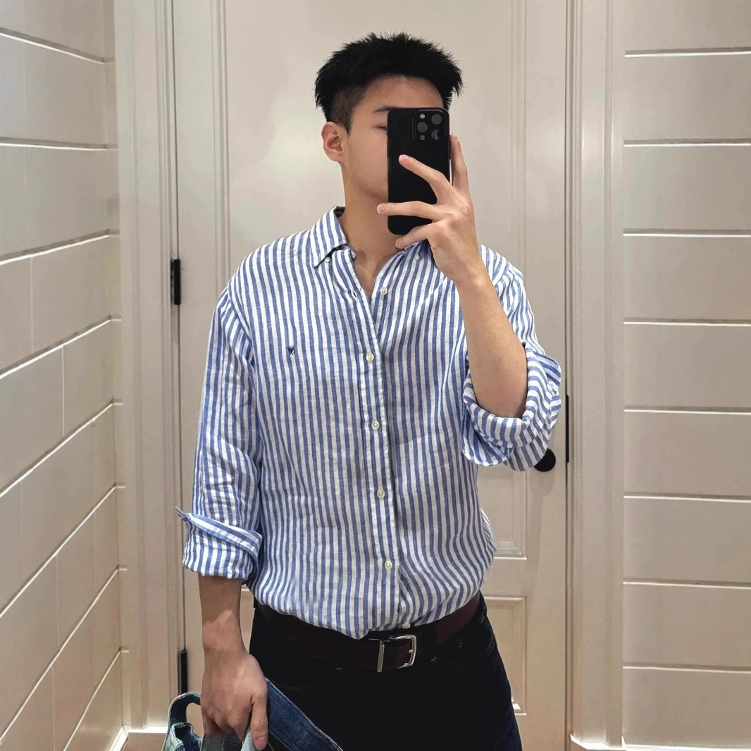 RL Rlaf пони с вышивкой с длинными рукавами в полоску рубашка мужская POLO хлопчатобумажная солнцезащитная рубашка весной и летом тонкая пара топ