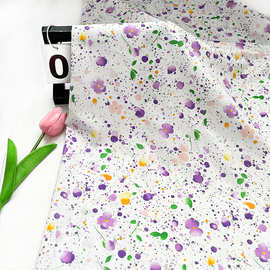 波点花瓣 全棉60支府绸数码印花服装连衣裙衬衫短裙手工diy布料