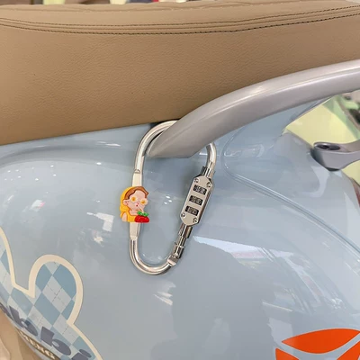lock for girls, aluminum Helmet lock - aluminum-alloy-materialsilver-version-yellow-rich-lady