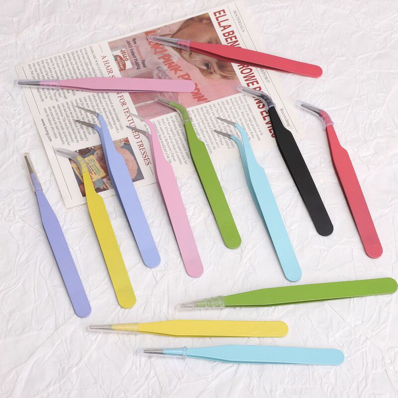 Macaron Pink Pointed Curved Tweezers Material: Iron Clip DIY Handmade Nail Art and Journal Decoration Tools Macaron Pink Pointed Curved Tweezers Material: Iron Clip DIY Handmade Nail Art and Journal Decoration Tools