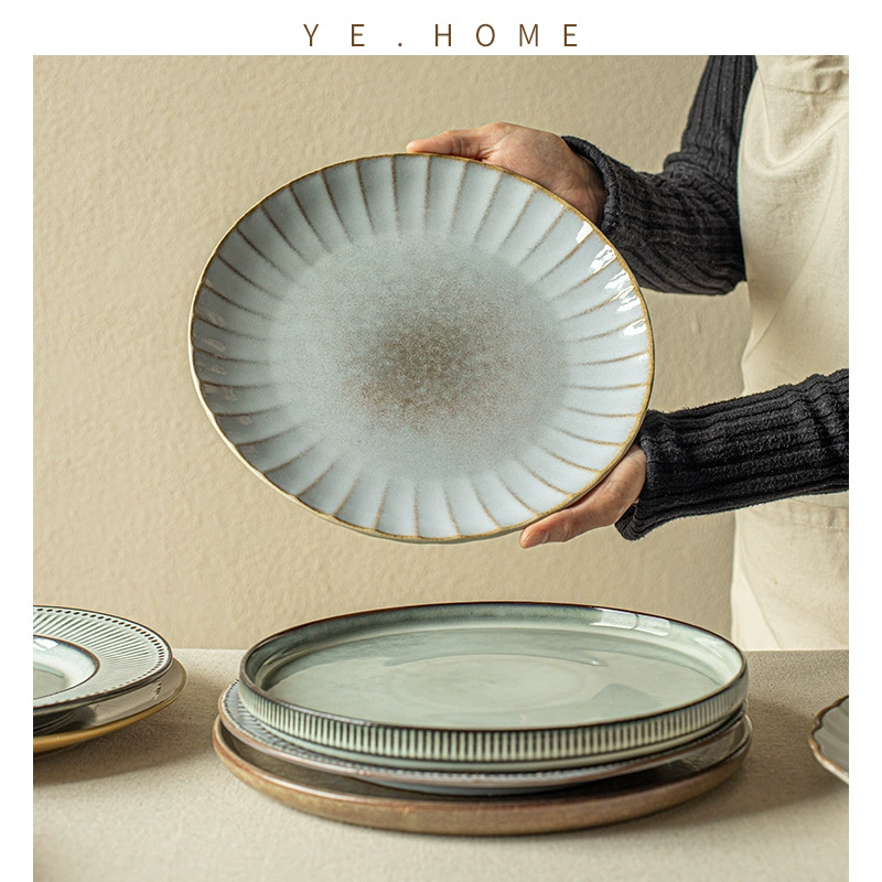 Столовая тарелка (YE.HOME) японская керамическая посуда, assorted shallow plates 8–12.3 in