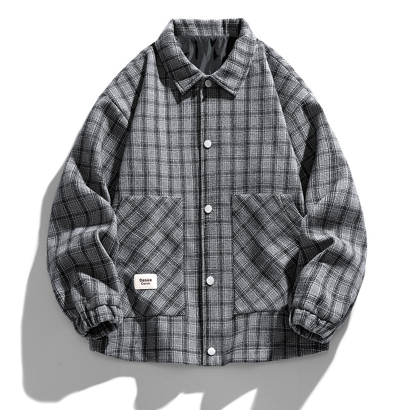 Plus-Size Woolen Coat for Men, Autumn Jacket, Houndstooth Knit, Loose Fit, Versatile Houndstooth Pattern, Plus-Size Men's Clothing Plus-Size Woolen Coat for Men, Autumn Jacket, Houndstooth Knit, Loose Fit, Versatile Houndstooth Pattern, Plus-Size Men's Clothing