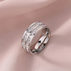 Glossy ring stainless steel, fashionable accessory, European style, does not fade, simple and elegant design, 18 carat