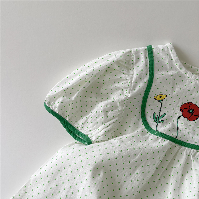 [SMS] vestido blanco de flores para niñas verano coreano vestido de princesa para bebés de verano