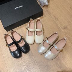 小个子内增高小金豆玛丽珍鞋女2025新款夏季平跟浅口气质芭蕾单鞋