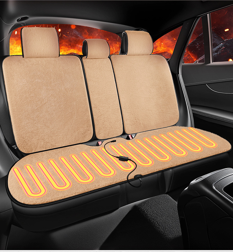 Heated Car Seat Cushion Plush Winter Warm 15S Fast Heating Automatic Constant Temperature Safe Heating Seat Cushion for Five Seats