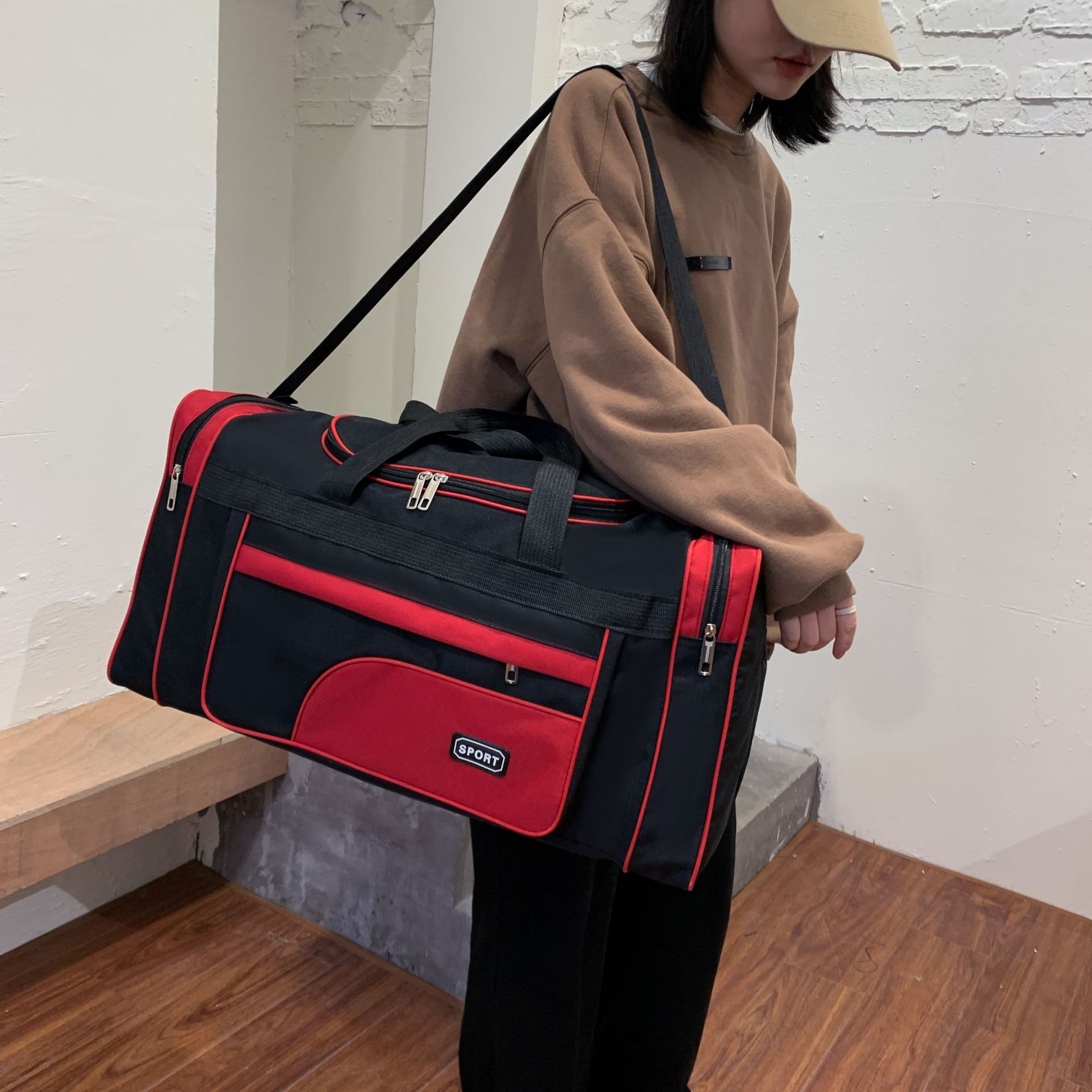 2021 Customizable LOGO capacity Luggage bag oxford outdoors Travelling bag multi-function leisure time Inclined shoulder bag