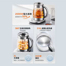 苏/泊/尔/养生壶大功率 316L发热盘滤网家用办公室煮茶壶 2LSW-20