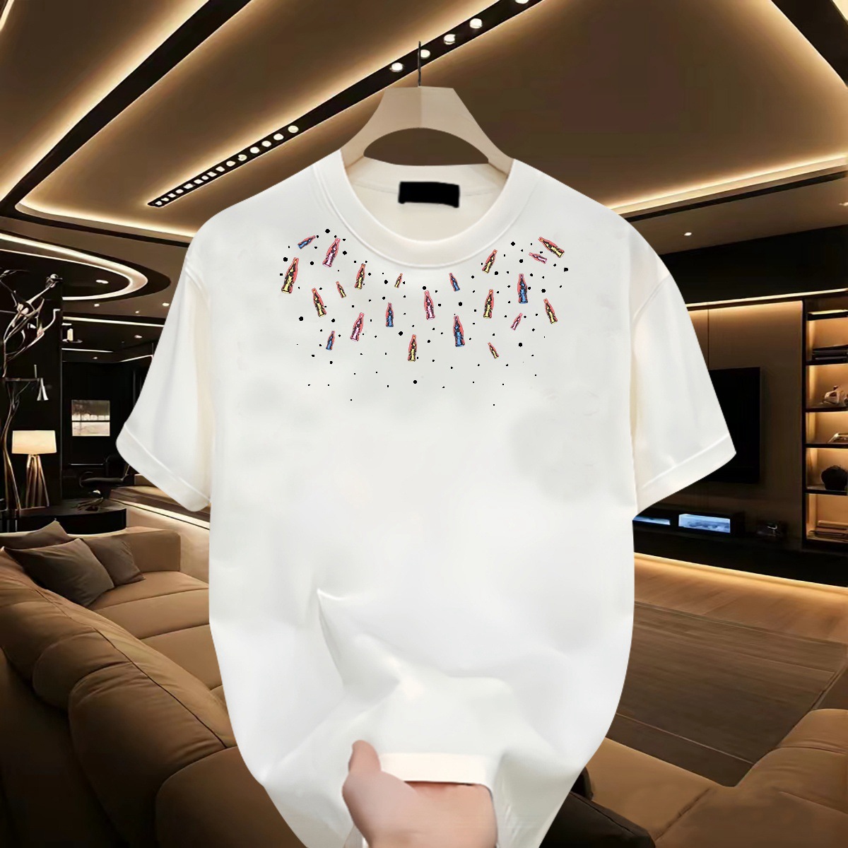 專供海外批發~重磅純棉短袖t恤男女同款夏季潮流寬鬆百搭情侶上衣