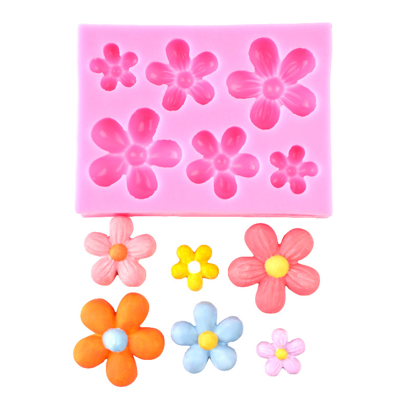 Die hecho a mano flor de loto molde de silicona fondant chocolate decoración de pastel pudín yeso epoxi molde de silicona