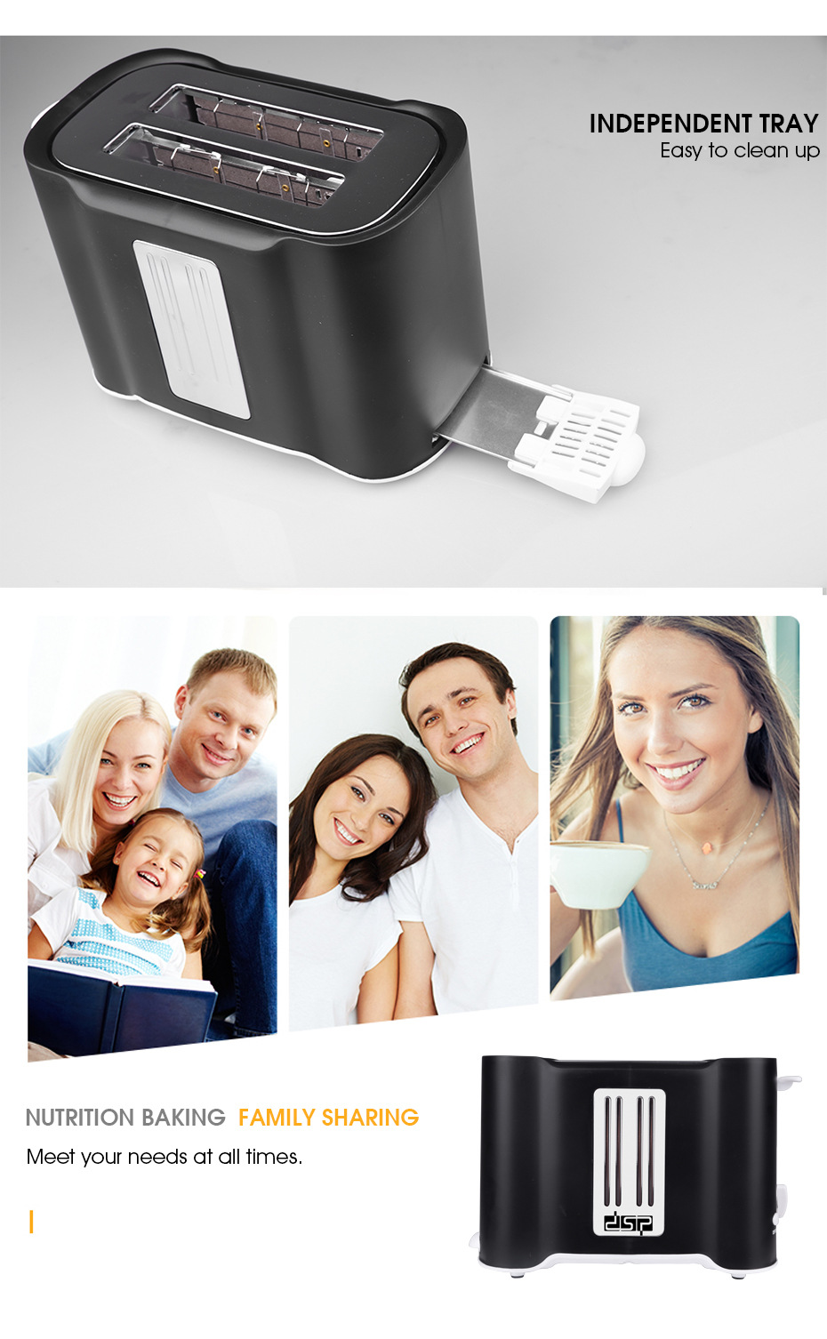 DSP Dansong Sandwich Breakfast Machine Household Small Bread Machine toaster toast slice heating mini spit driver_voghion.com