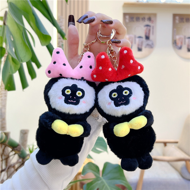 Cartoon Plush White Face Monkey Toy Cute Small Pendant Doll Animal Doll Keychain Doll Machine Doll Wholesale