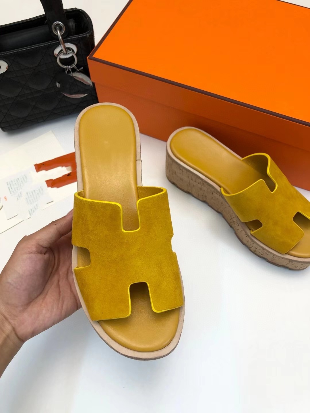 2024H Mujer con zapatillas fuera de casa. Sandalias de agua de talón alto con diseño de boca de pescado transfronterizo de estilo romano