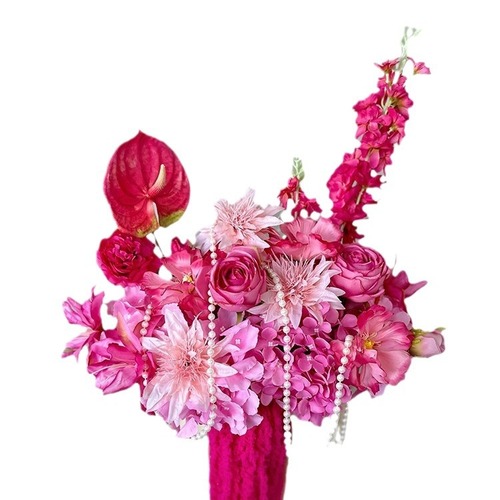 Wedding room decoration, artificial flowers, engagement banquet, living room decorations, wedding artificial flowers, table flowers, bedside flowers, welcome card flowers