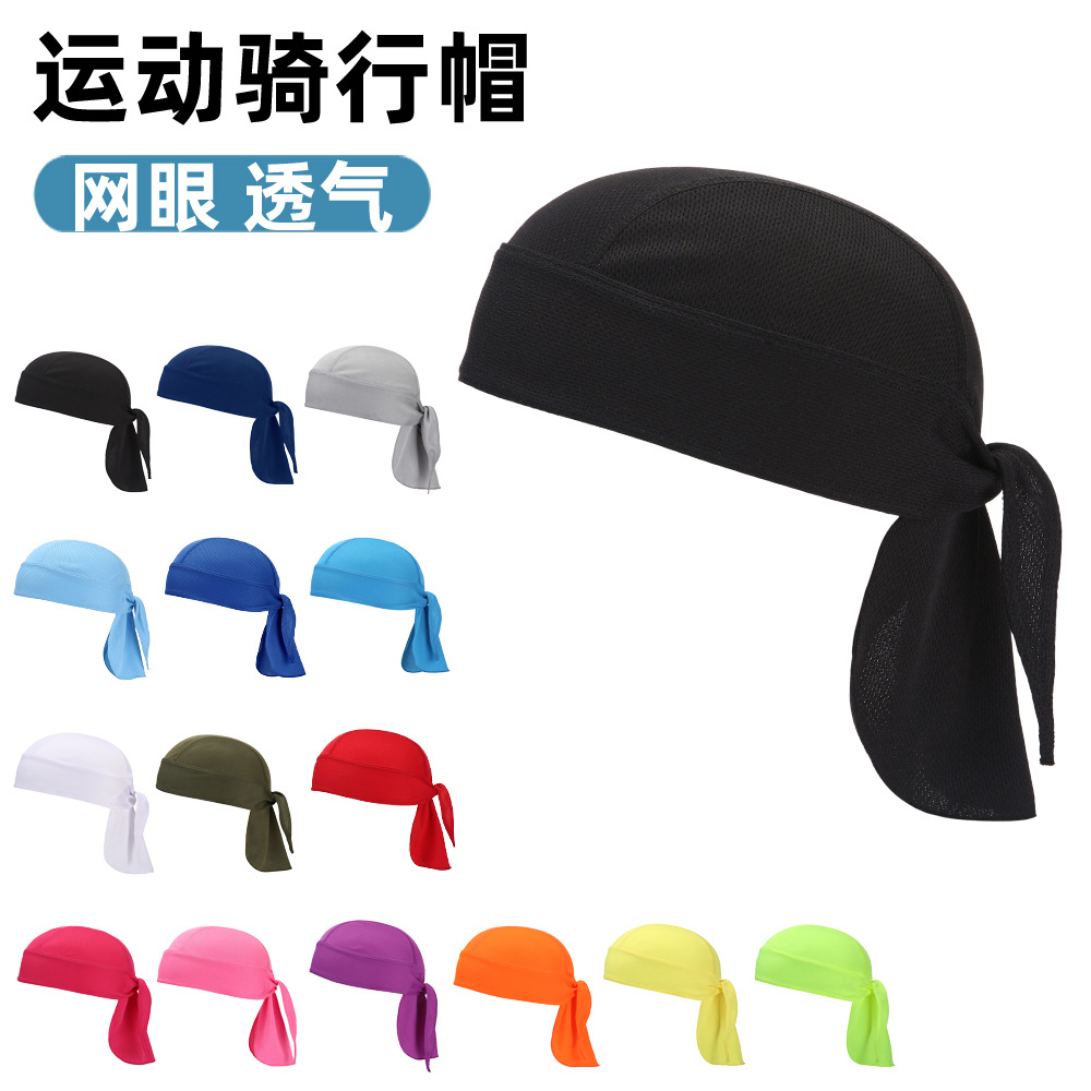 turbante deportivo al aire libre absorción de sudor protector solar sombrero pirata absorción de sudor transpiración rápida secado protector solar sombrero de bicicleta