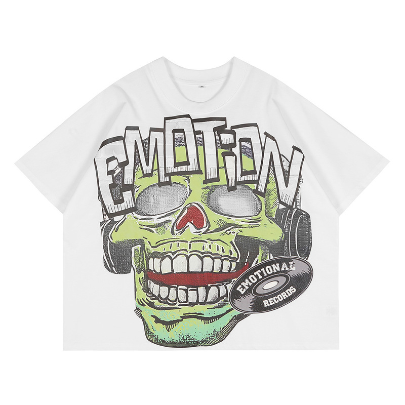 MIXED EMOTION 新作 25ss クロスボーダーホットダイヤモンドプリント アメリカのトレンドブランド スポーツストリート ハイストリート 半袖Tシャツ|undefined