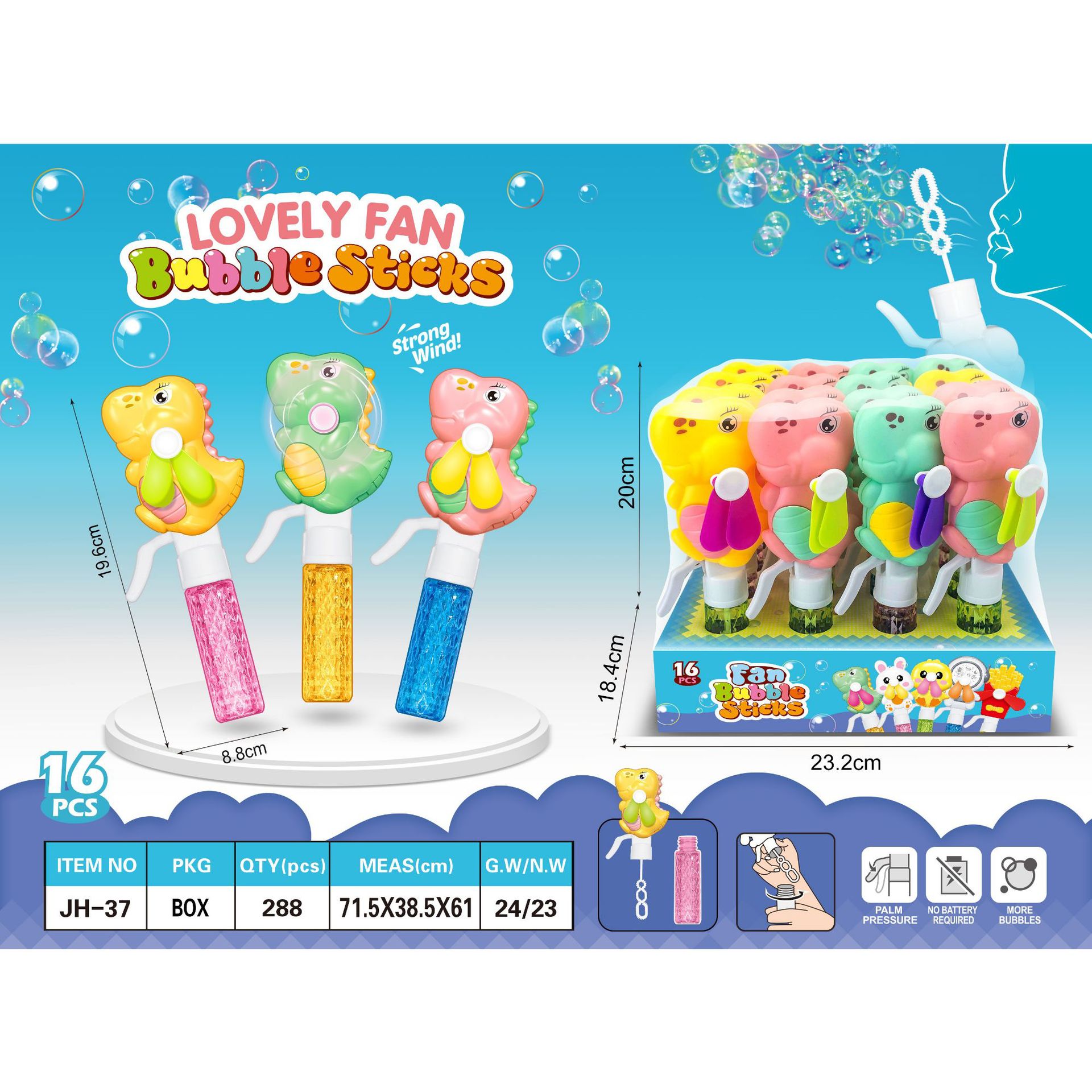 dibujos animados ventilador de presión manual burbuja barra dulce donut burbuja manual pequeño ventilador juguete de verano para niños
