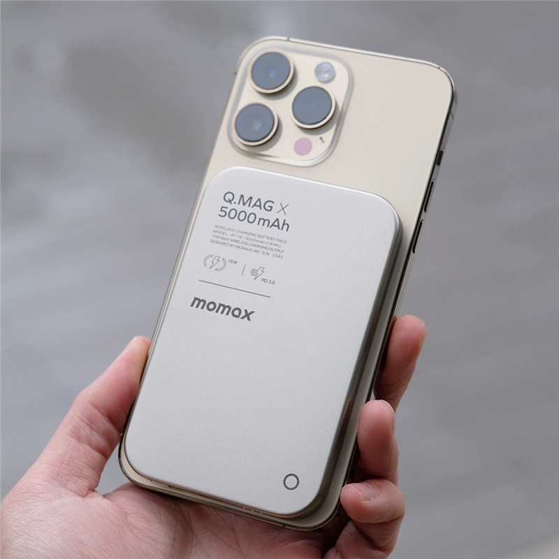 Momax/Momis Magnetic Power Bank Magsafe Fast Charging Ultra-Thin Metal Suitable for Apple 15Pro Max