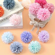 仿真花球菊花头乒乓菊家居婚庆绣球装饰diy头饰手工千层菊人造花