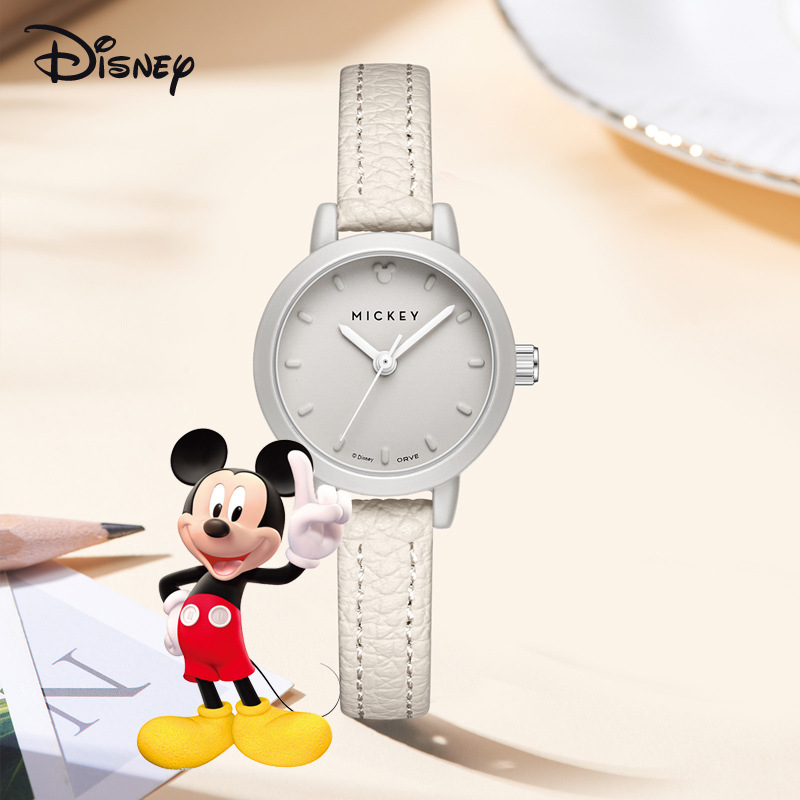 Disney Watch for Female Students in Middle and High School 2025 New Kidsren's Watch Only Time for Junior High School Students Mechanical Digital Watch