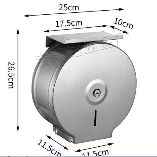 Caja del tejido del acero inoxidable 304, caja montada en la pared del tejido con la cerradura, caja de papel grande del rollo, transfronteriza