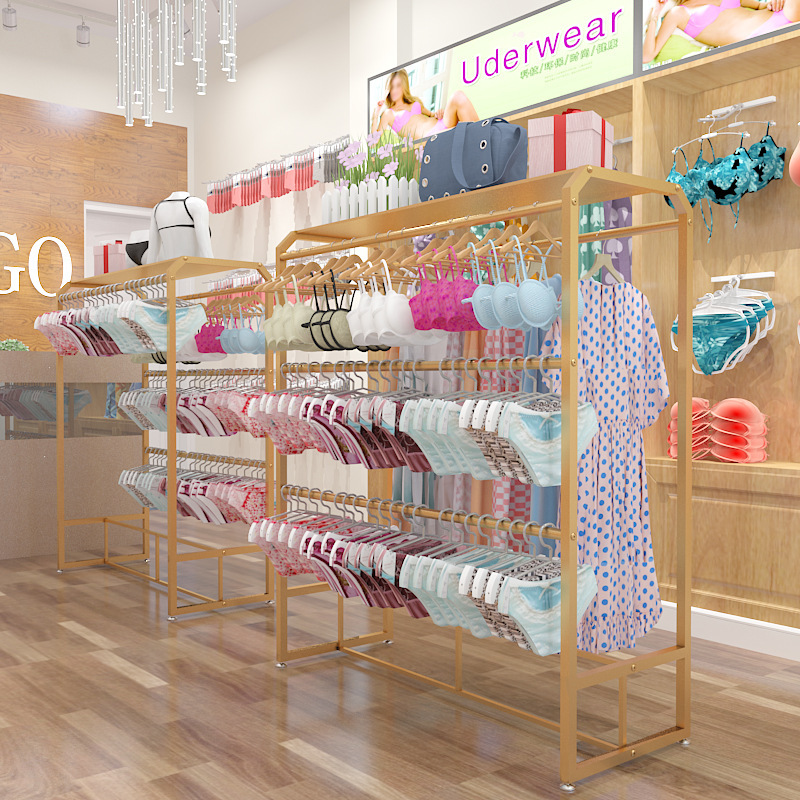 Golden Underwear Nakajima Shelf Shop Model Pajamas Bra Display Rack Household Double-sided Panties Hanging Shelf