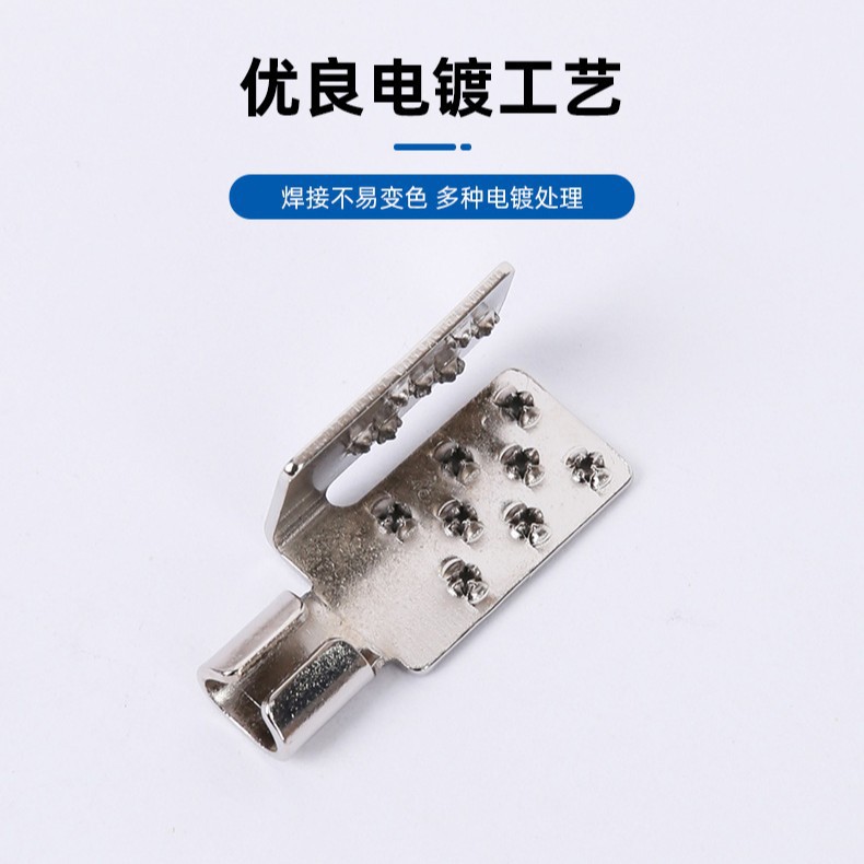 Electric Heating Film Wiring Clips, Brass Silver-Plated Automotive Heating Sheet Connectors, Cold-Pressed Terminal Clips, Wiring Clips in Bulk