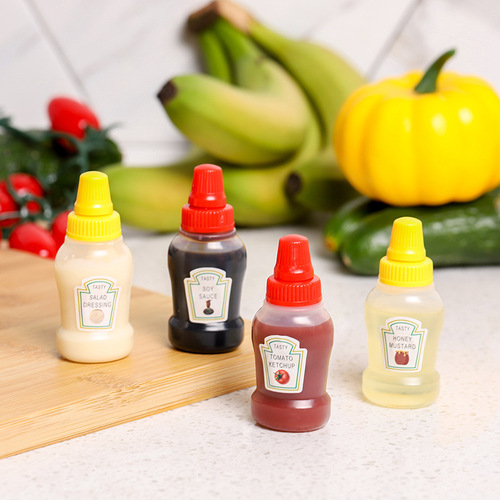Kitchen household mini seasoning bottle, tomato salad honey squeeze bottle, sauce bottle, food grade squeeze bottle wholesale