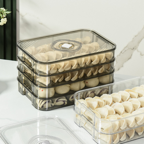 Special multi-layer food-grade wonton fresh-keeping dumpling quick-frozen box for dumpling storage box, refrigerator storage dumpling preservation box