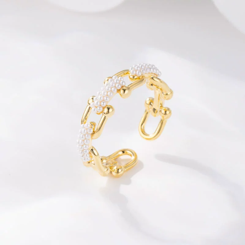 Тайдe, универсальное кольцо одного размера, стиль Chanel, на указательном пальце, стиль легкой роскоши